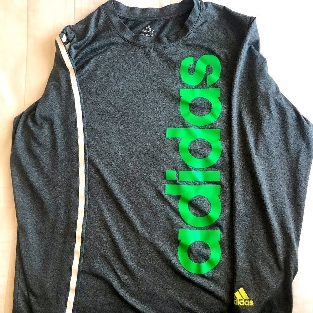 Adidas boys sports long sleeve shirt size 14